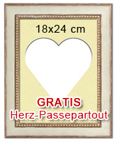Bilderrahmen mit Herz-Passepartout