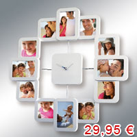 Wanduhr mit Fotos