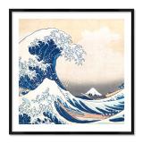 Thumbnail von Poster mit Rahmen - Katsushika Hokusai - The Great Wave off Kanagawa 