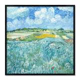 Thumbnail von Poster mit Rahmen - Vincent van Gogh - Plain at Auvers with Rain Clouds 