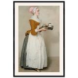 Thumbnail von Poster mit Rahmen - Jean-Etienne Liotard - The Chocolate Girl 