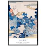 Thumbnail von Poster mit Rahmen - Utagawa Kuniyoshi - Fuji no yukei (An Evening View of Mount Fuji) 