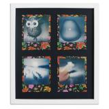Thumbnail von Bilderrahmen für 4 Sofortbilder - Typ Polaroid 600 Weiß, gemasert