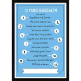 Thumbnail von Familie - 12 Familienregeln Schwarz (Holz)