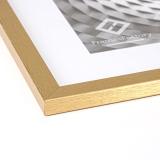 Thumbnail von Holz-Bilderrahmen Hekla (MDF) mit Passepartout Gold strukturiert