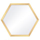 Variante Gold von Hexagon-Spiegelrahmen Honeycomb