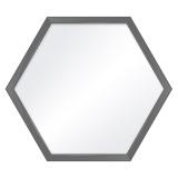 Variante Grau von Hexagon-Spiegelrahmen Honeycomb