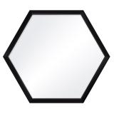 Variante Schwarz von Hexagon-Spiegelrahmen Honeycomb