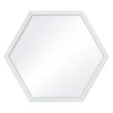 Variante Weiß von Hexagon-Spiegelrahmen Honeycomb