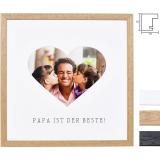 Thumbnail von Bilderrahmen mit Herz-Passepartout &amp; Text &quot;Papa ist der Beste!&quot; 