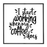 Thumbnail von Bilderrahmen mit Spruch - I Start Working When My Coffee Does 