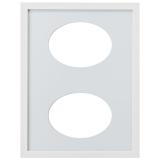 Variante weiß von 2er Galerierahmen Top Cube in 30x40 cm Ovalausschnitt
