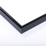 Variante schwarz glänzend von Alurahmen Profil R - Sonderzuschnitt