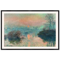 Poster mit Rahmen - Claude Monet - Sunset on the Seine at Lavacourt, Winter Effect
