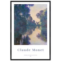 Poster mit Rahmen - Claude Monet - Morning on the Seine near Giverny