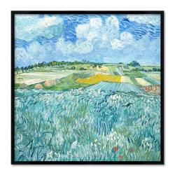 Poster mit Rahmen - Vincent van Gogh - Plain at Auvers with Rain Clouds
