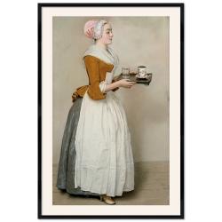 Poster mit Rahmen - Jean-Etienne Liotard - The Chocolate Girl