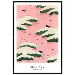 Poster mit Rahmen - Watanabe Seitei - Pink Sky (from Bijutsu Sekai)