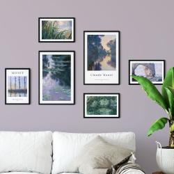 Bilderrahmen Bilderwand Monet - Purple Impressions