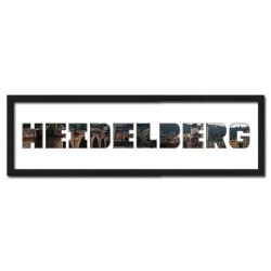 Bilderrahmen Regiorahmen "Heidelberg" mit Passepartout Schwarz