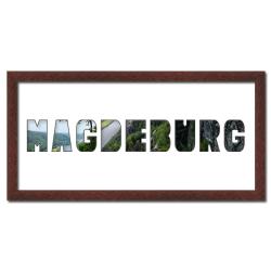 Bilderrahmen Regiorahmen "Magdeburg" mit Passepartout Wenge