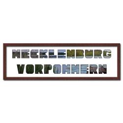 Bilderrahmen Regiorahmen "Mecklenburg-Vorpommern" mit Passepartout Wenge