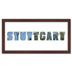 Bilderrahmen Regiorahmen "Stuttgart" mit Passepartout Wenge