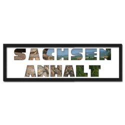 Bilderrahmen Regiorahmen "Sachsen-Anhalt" mit Passepartout Schwarz