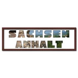 Bilderrahmen Regiorahmen "Sachsen-Anhalt" mit Passepartout Wenge