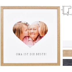 Bilderrahmen Bilderrahmen mit Herz-Passepartout & Text "Oma ist die Beste!"