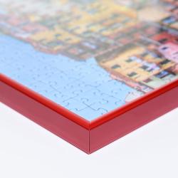 Bilderrahmen Kunststoff-Puzzlerahmen - Sonderformat bis max. 100x100 cm rot