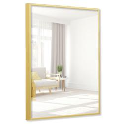 Bilderrahmen Badezimmer-Spiegel Quadro aus Aluminium gold matt