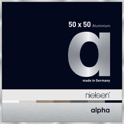 Bilderrahmen Alurahmen Alpha Silber 50x50 cm