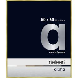 Bilderrahmen Alurahmen Profil alpha Brushed Gold 50x60 cm