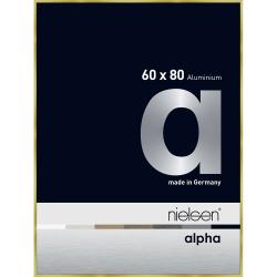 Bilderrahmen Alurahmen Profil alpha Brushed Gold 60x80 cm