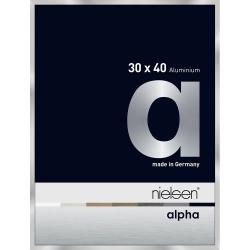 Bilderrahmen Alurahmen Profil alpha Silber 30x40 cm