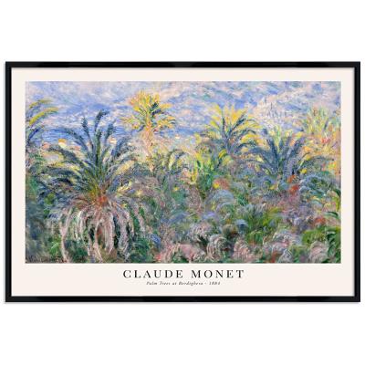 Poster mit Rahmen - Claude Monet - Palm Trees at Bordighera 
