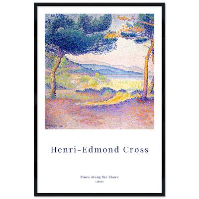Poster mit Rahmen - Henri-Edmond Cross - Pines Along the Shore 