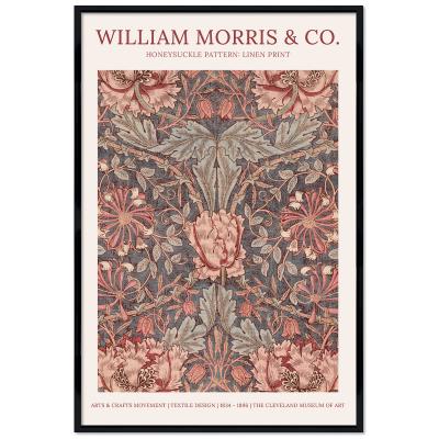 Poster mit Rahmen - William Morris - Honeysuckle Pattern 