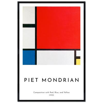 Poster mit Rahmen - Piet Mondrian - Composition with Red, Blue, and Yellow 