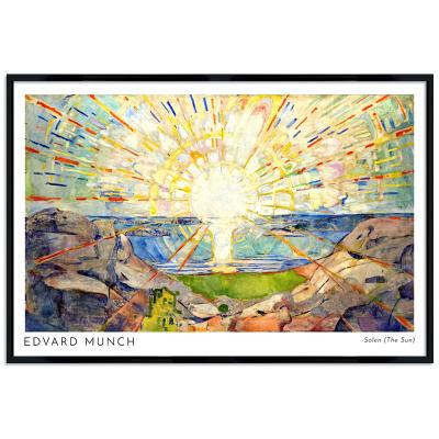Poster mit Rahmen - Edvard Munch - Solen (The Sun) 