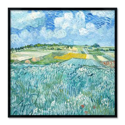 Poster mit Rahmen - Vincent van Gogh - Plain at Auvers with Rain Clouds 