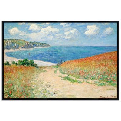 Poster mit Rahmen - Claude Monet - Path in the Wheat Fields at Pourville 
