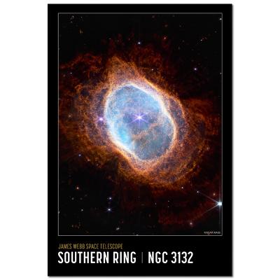 Poster mit Rahmen - Southern Ring Nebula Poster, taken by NASA’s James Webb Space Telescope 