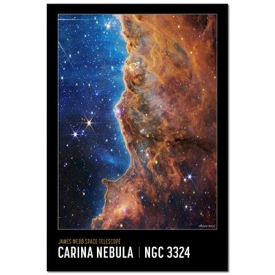 Poster mit Rahmen - Carina Nebula Poster, Taken by NASA’s James Webb Space Telescope 