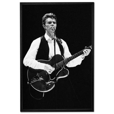 Poster mit Rahmen - David Bowie, Sound &amp; Vision Tour in Italien 1990 