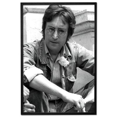 Poster mit Rahmen - John Lennon in Cannes (1971) 