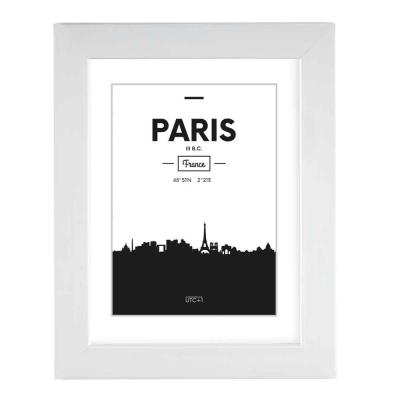 Kunststoff-Bilderrahmen Paris Weiß