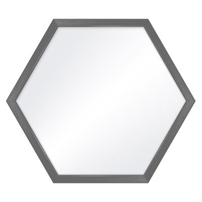 Hexagon-Spiegelrahmen Honeycomb Grau