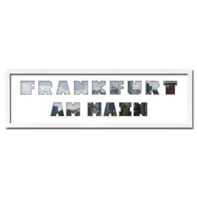Regiorahmen &quot;Frankfurt am Main&quot; mit Passepartout Weiss